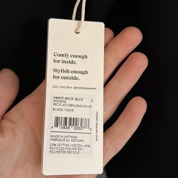 RicherPoorer Black Crewneck Sweater - Picture 3 of 8